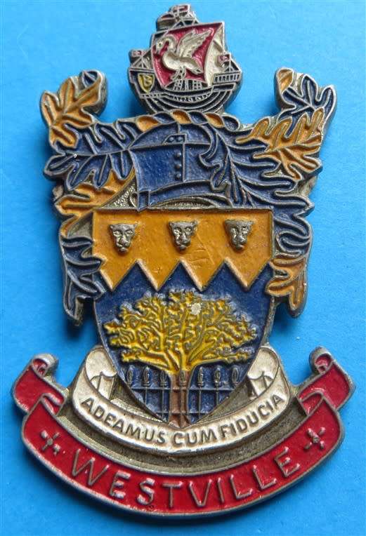 Vintage Westville Metal Enamelled Badge
