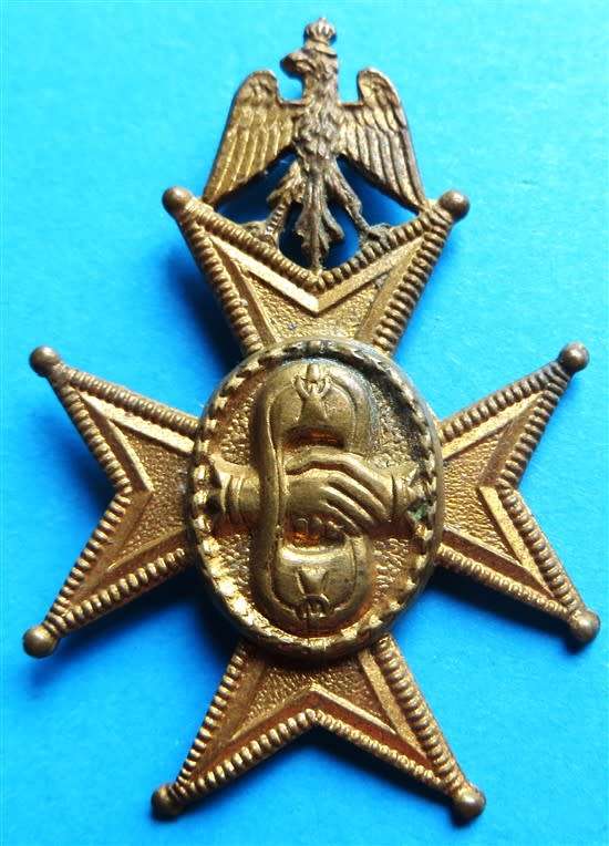 Vintage Masonic Hand Shake Cross with Eagle of Peace