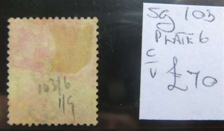 GB SG103 Plate 6 Victoria High Value R1400.00