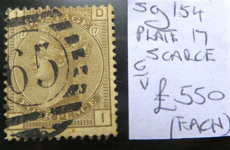 GB SG154 Plate 17 Victoria High Value R11 000.00 SCARCE