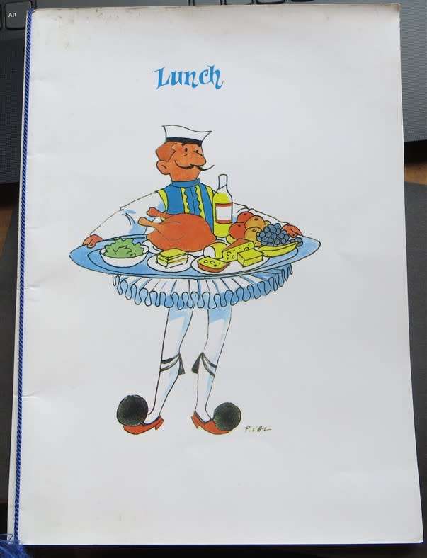 Oceanos - Sunk off SA in 1991 - Lunch Menu