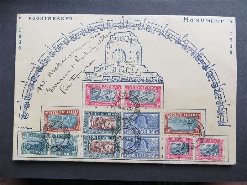 1938 Voortrekker Monument First Day Cover Union SA