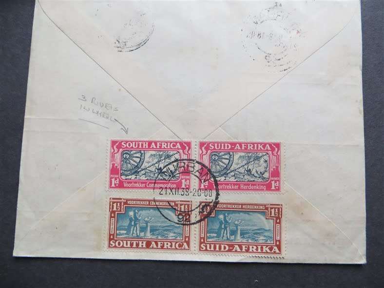 SA Union Set on New Years KLM Cover with 3 Rivets Error