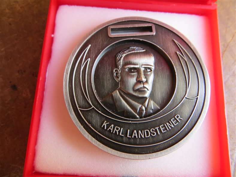 Large 150 Blood Donors Medallion in Box