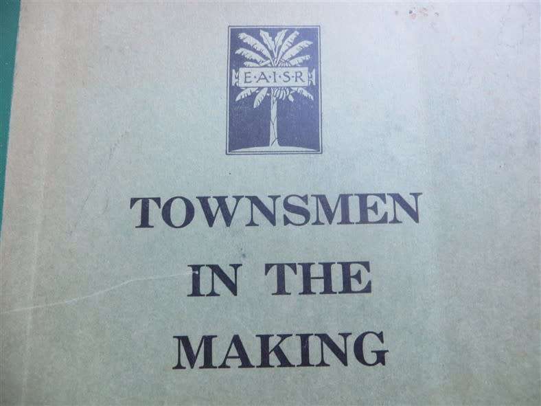 Townsmen in the Making - East African Studies- Southall & Gutkind SCARCE