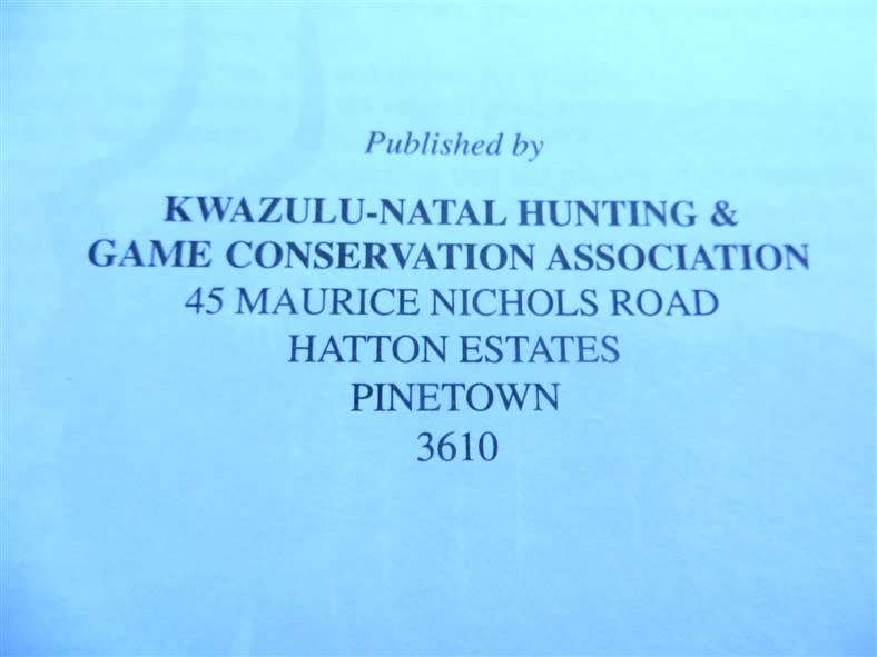 A Hunter`s Handbook - Natal Hunters & Game Assoc. 2nd Ed