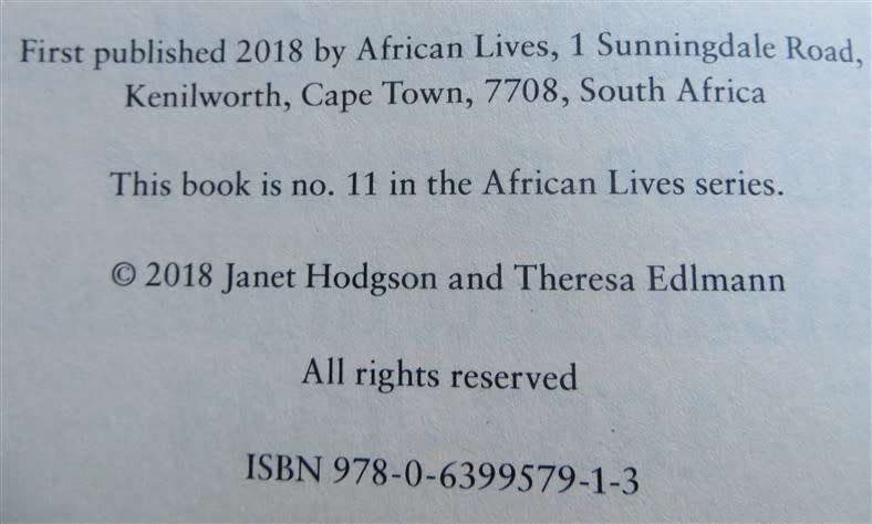 Zonnebloem College - J.Hodgson & T.Edlmann - signed by author