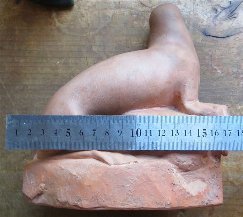 Terracota Cast of own Original Rose Dearing Sculture of a Seal