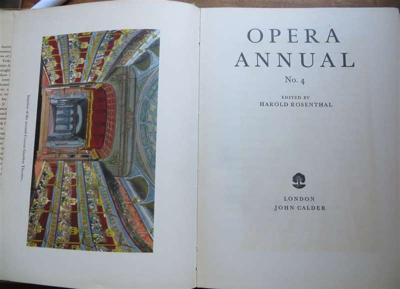 1957  Opera Annual No.4 - Edited by Harold Rosenthal