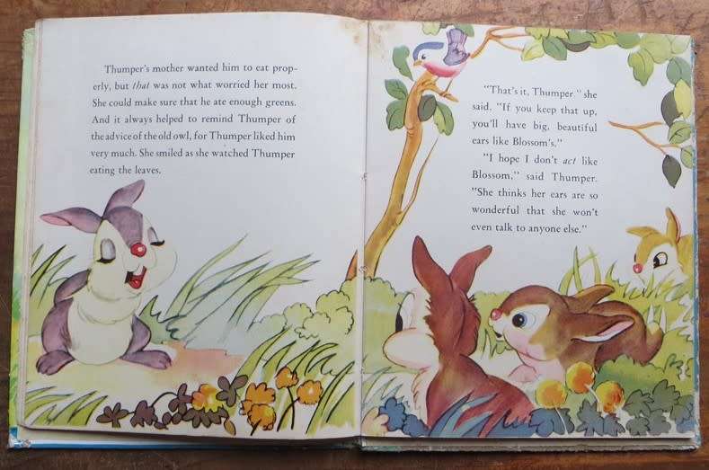 1942 Walt Disney`s Thumper Hardcover Book
