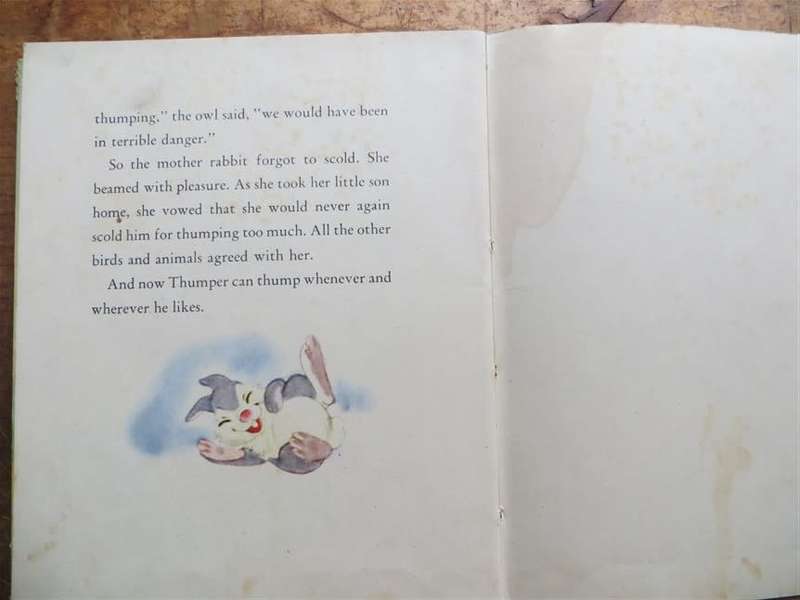 1942 Walt Disney`s Thumper Hardcover Book
