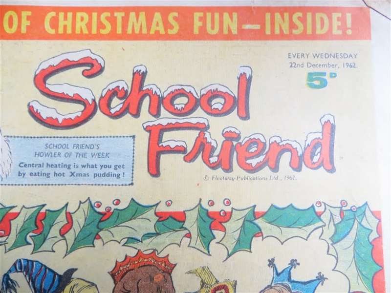 3 x 1960`s School Friend Paper Comics - 1 Bid