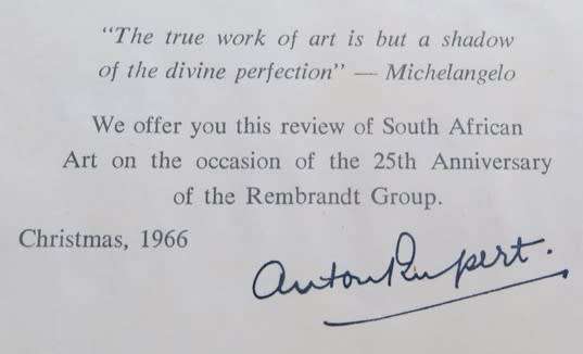 Rembrandt Group - Anton Rupert 20th Century SA Art