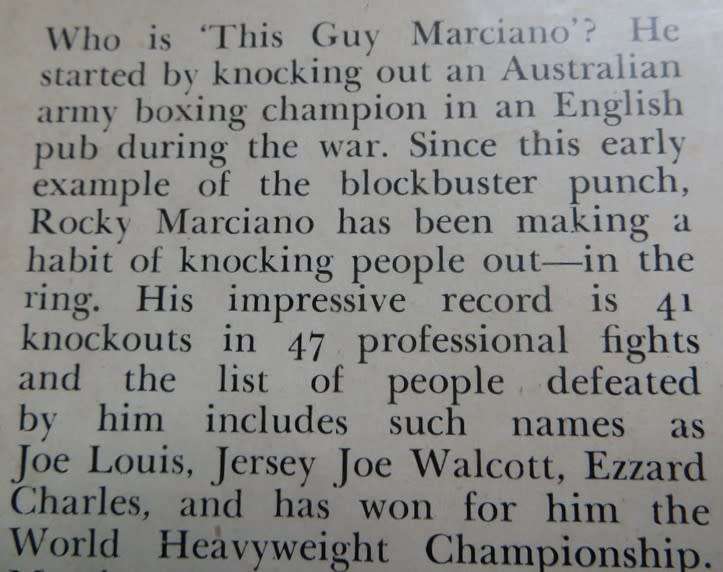 1855 This Guy Marciano - Autographed Rocky Marciano - Wilfred Diamond