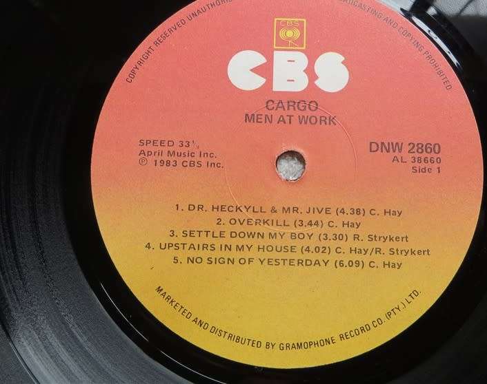 Men at Work - Cargo - Vintage Vinyl LP VG/see pics