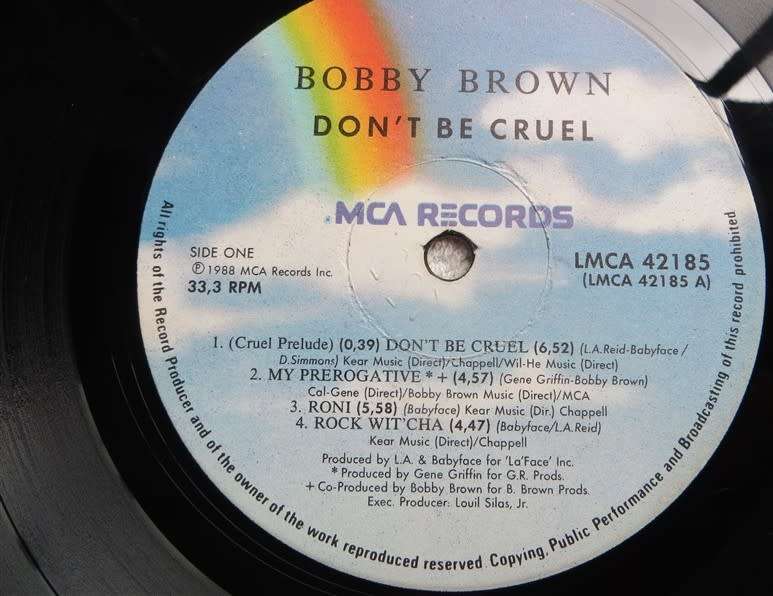 Bobby Brown - Don`t Be Cruel - Vintage Vinyl LP VG/see pics
