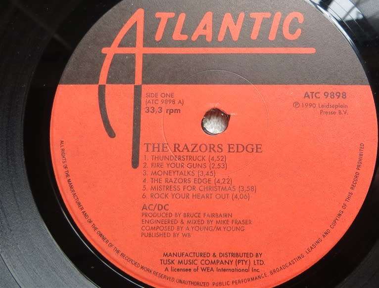 ACDC - Razors Edge - Vintage Vinyl LP VG / no Cover