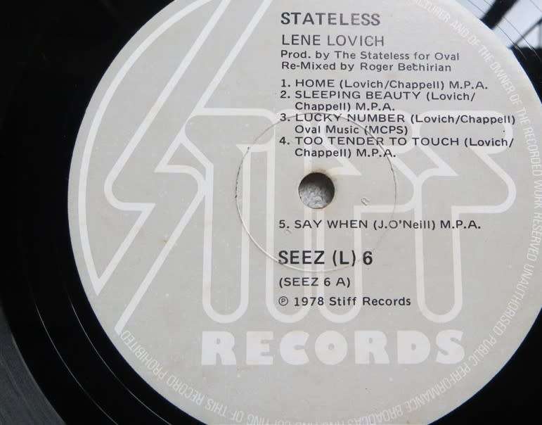 Lene Lovich - Stateless - Vintage Vinyl LP VG