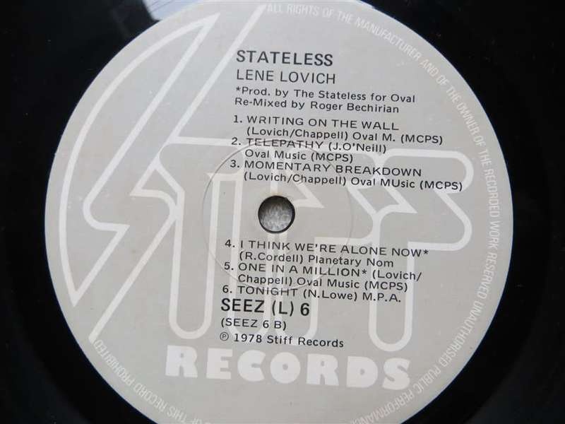 Lene Lovich - Stateless - Vintage Vinyl LP VG