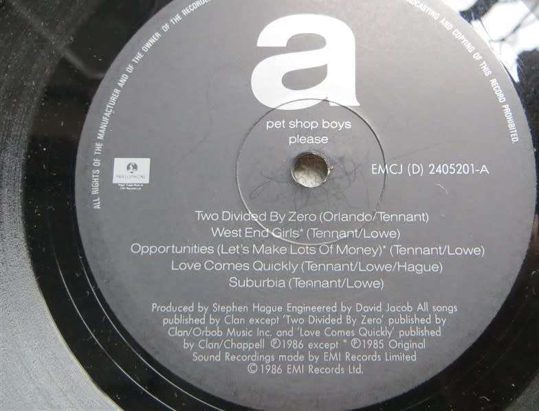 Pet Shop Boys - Please - Vintage Vinyl LP G/VG