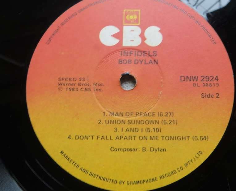 Bob Dylan - Infidel - Vintage Vinyl LP VG+