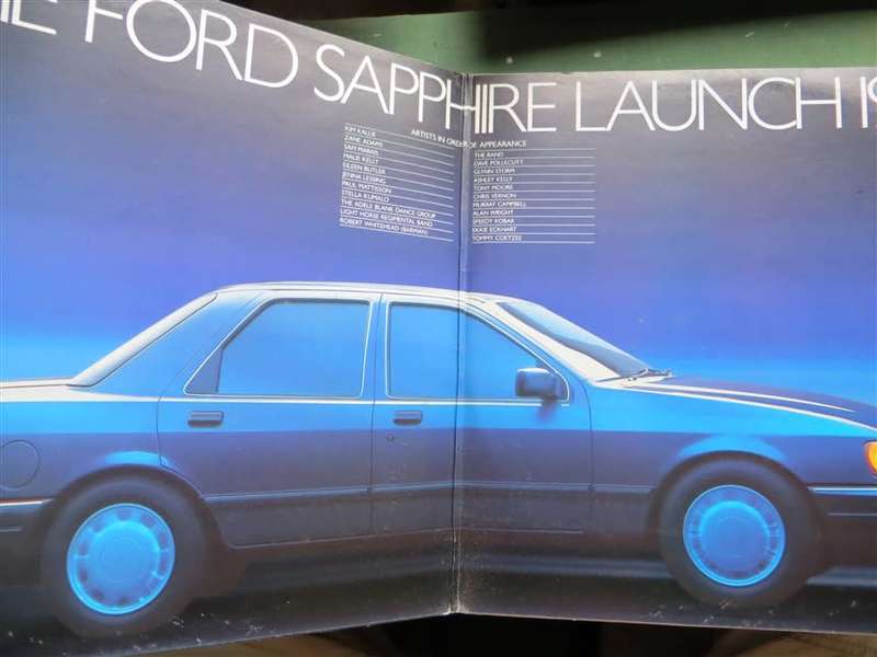 1989 Ford Sapphire Launch Vinyl LP record **Scarce**