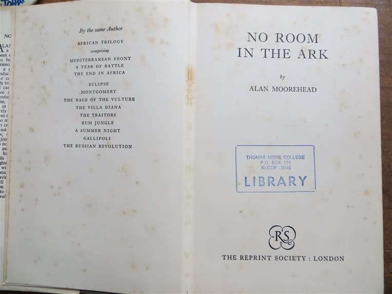 No Room in the Ark - Alan Moorehead