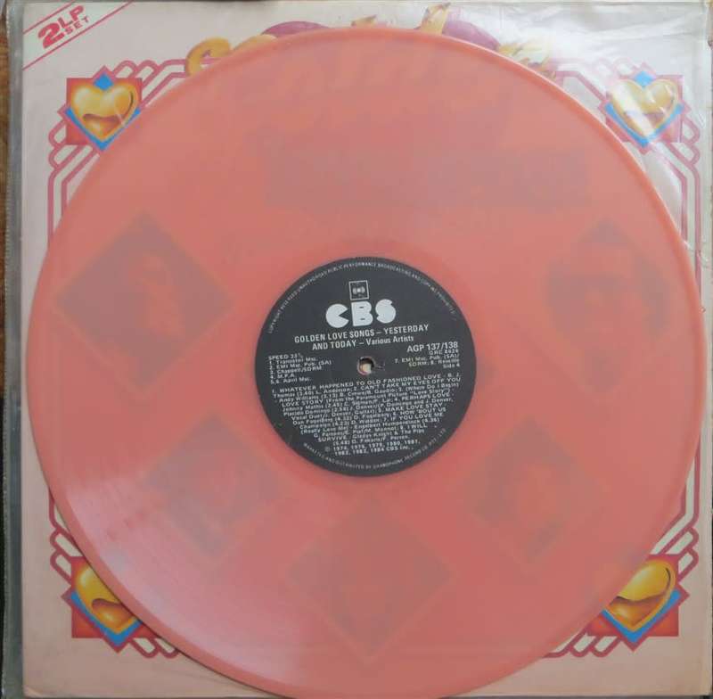 2 x Pink LP Set - Golden Love Songs Vintage Vinyl LP - VG+