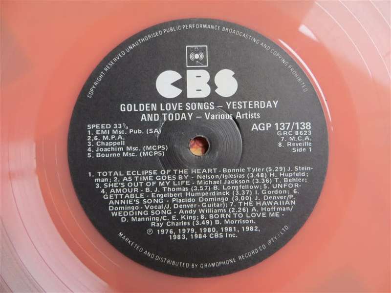 2 x Pink LP Set - Golden Love Songs Vintage Vinyl LP - VG+