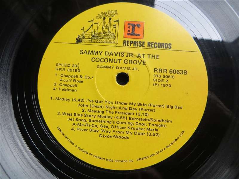 Sammy Davis Jnr at the Coconut Grove  Vintage Vinyl LP - VG