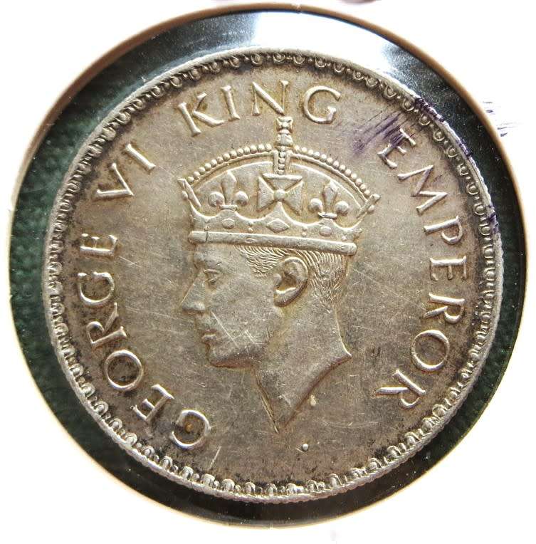 1938 British India Rare Silver Rupee coin - Rare & See Condition
