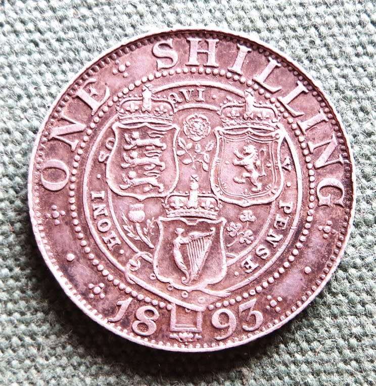 1893 Victoria GB Silver Shilling
