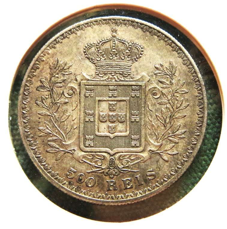 1899 Portugal 500 Reis Silver - Details