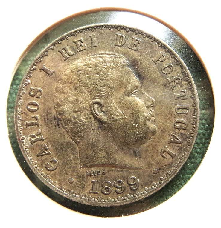 1899 Portugal 500 Reis Silver - Details