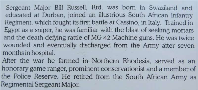 Spirit of a Sniper - Bill Russell - Swaziland/South Africa/Rhodesia WW2 Sniper