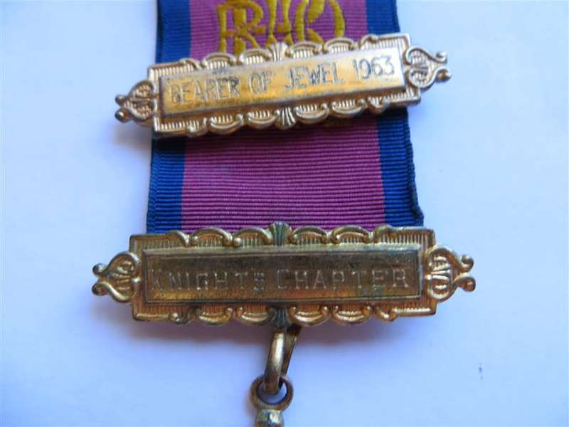 Masonic Medal - bearer of Jewel 1963 Knights Chapter Knight Guard 1962