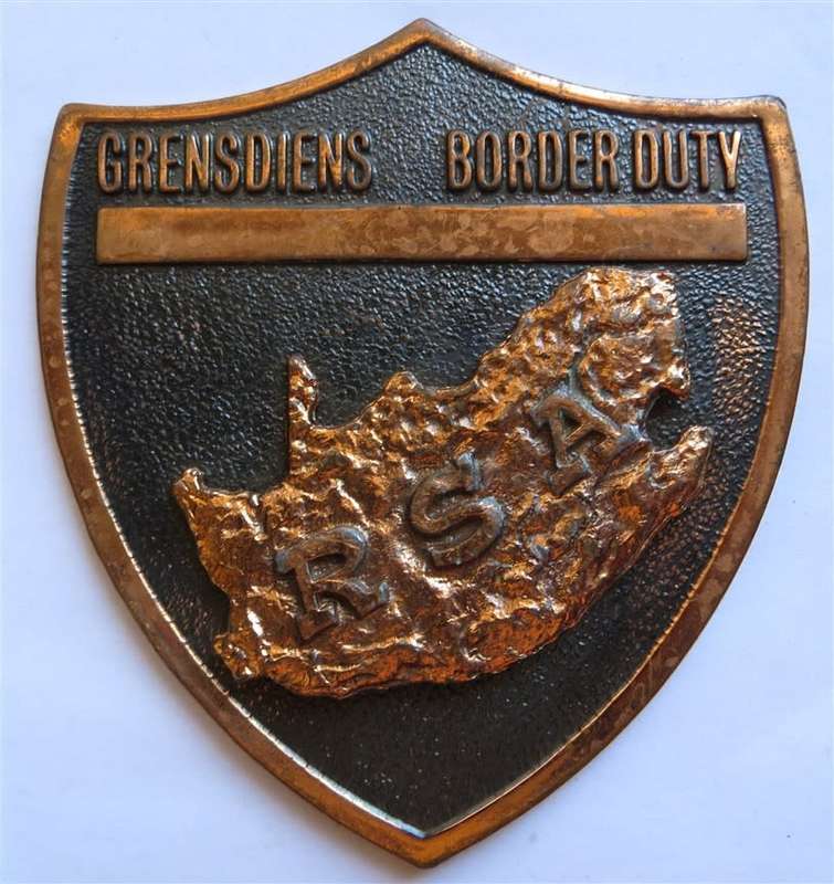 SADF R.S.A Army Border Duty Plaque - Bid per each - 3 x Available