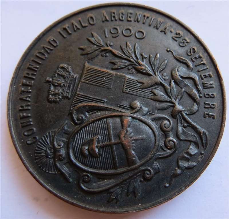 1900 Calle Italia Argentinean Brotherhood Medallion