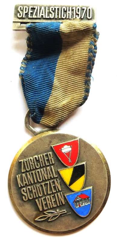 Zurcher Kantonal schutzen verein spezialstich Shooting medal