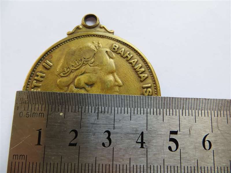 1971 One Dollar Bahama Islands Large Pendant Medallion