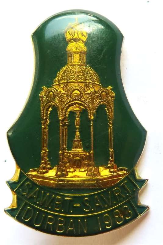 1983 S.A.W.B.T / S.A.V.R.T Durban Badge