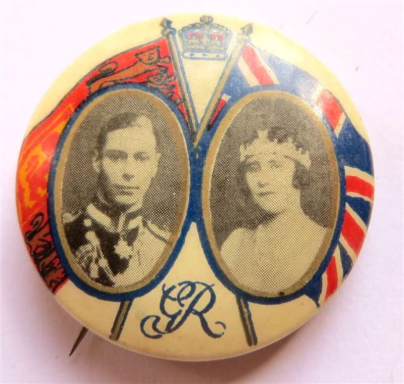 Vinatge King George VI Royals Wedding Badge