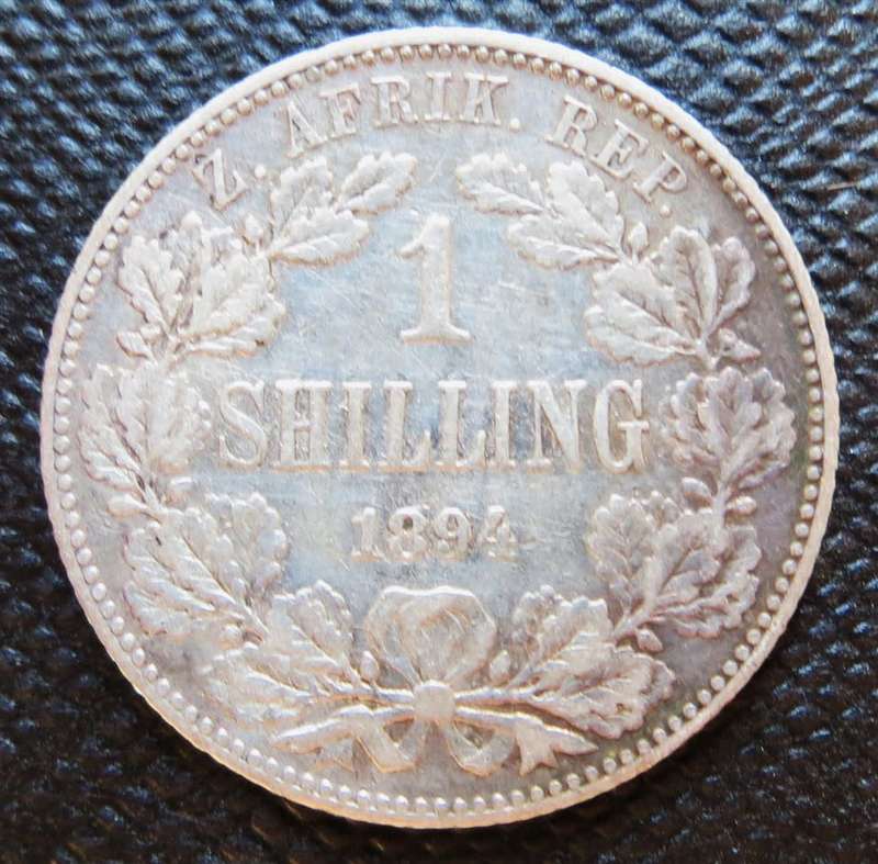 1894 ZAR 0.925 Silver Shilling