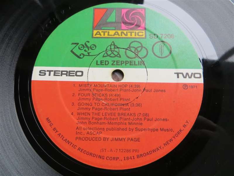 Vintage Vinyl LP - Led Zeppelin IV  - VG/VG