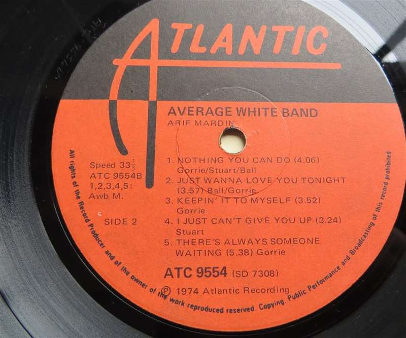 Vintage Vinyl LP - Average White Band - VG cover/G+