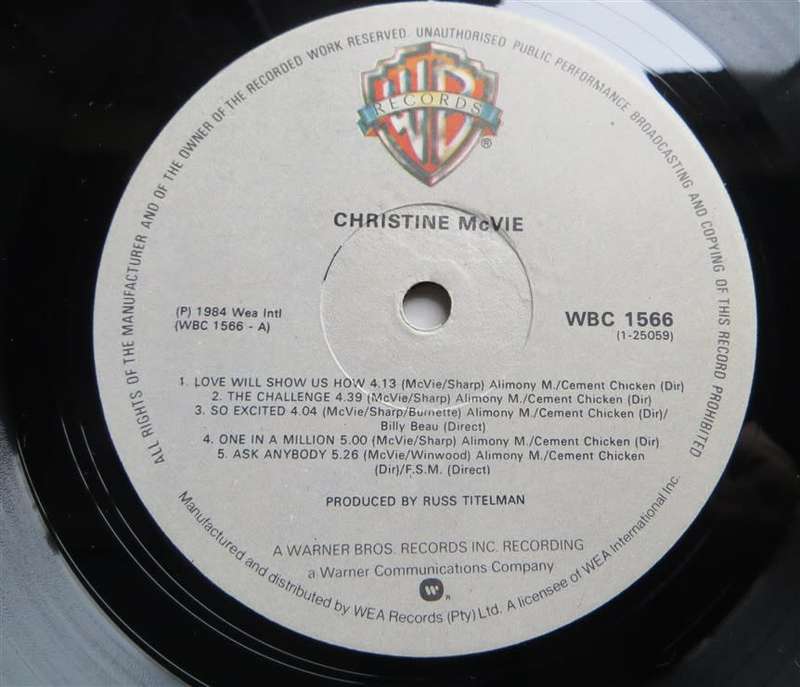 Vintage Vinyl LP - Christine Mc Vie (from Fleetwood Mac) - VG+/VG
