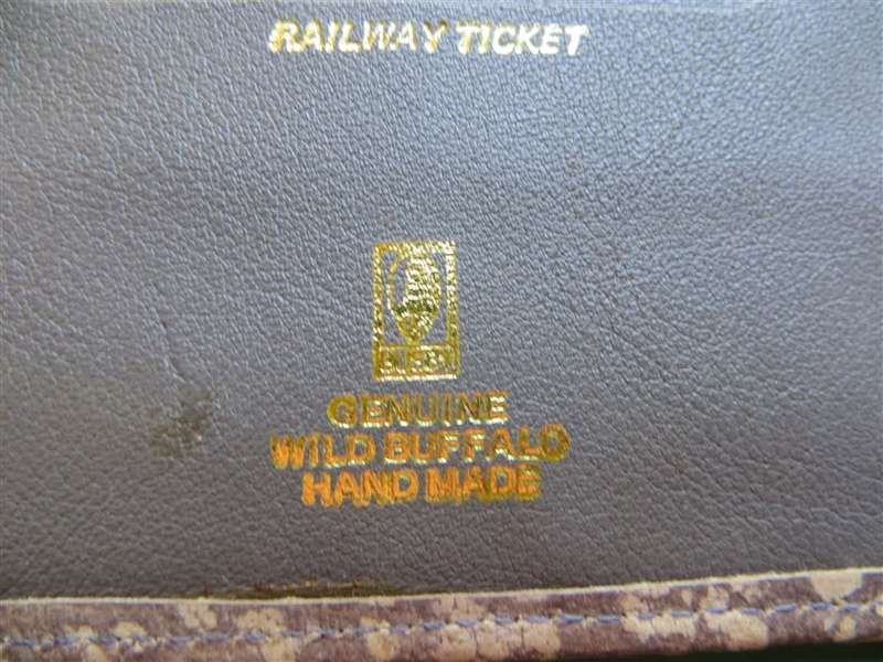 Busby genuine Buffalo Hide Leather Travel Wallet