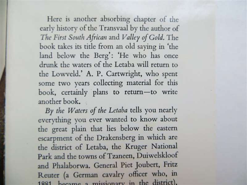 By The Waters of the Letaba - AP Cartwright - Lowveld History Africana