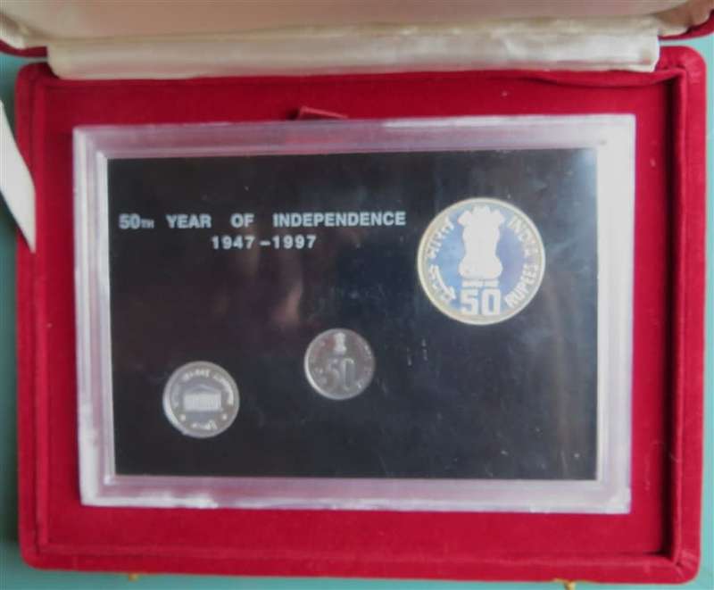 50th Anniversary of India VIP Independence 1947-1997 Proof Set **SCARCE**