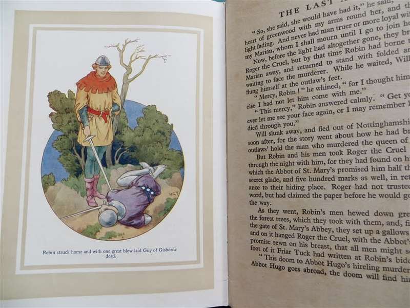 Robin Hood - Vintage E.C Vivian with 16 x Colour Plates by Harry G.Theaker 1950`s